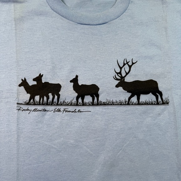 VTG 90s Rocky Mountain Elk Foundation Jerzees Shirt Sz XL USA Made Single Stitch - Picture 2 of 9